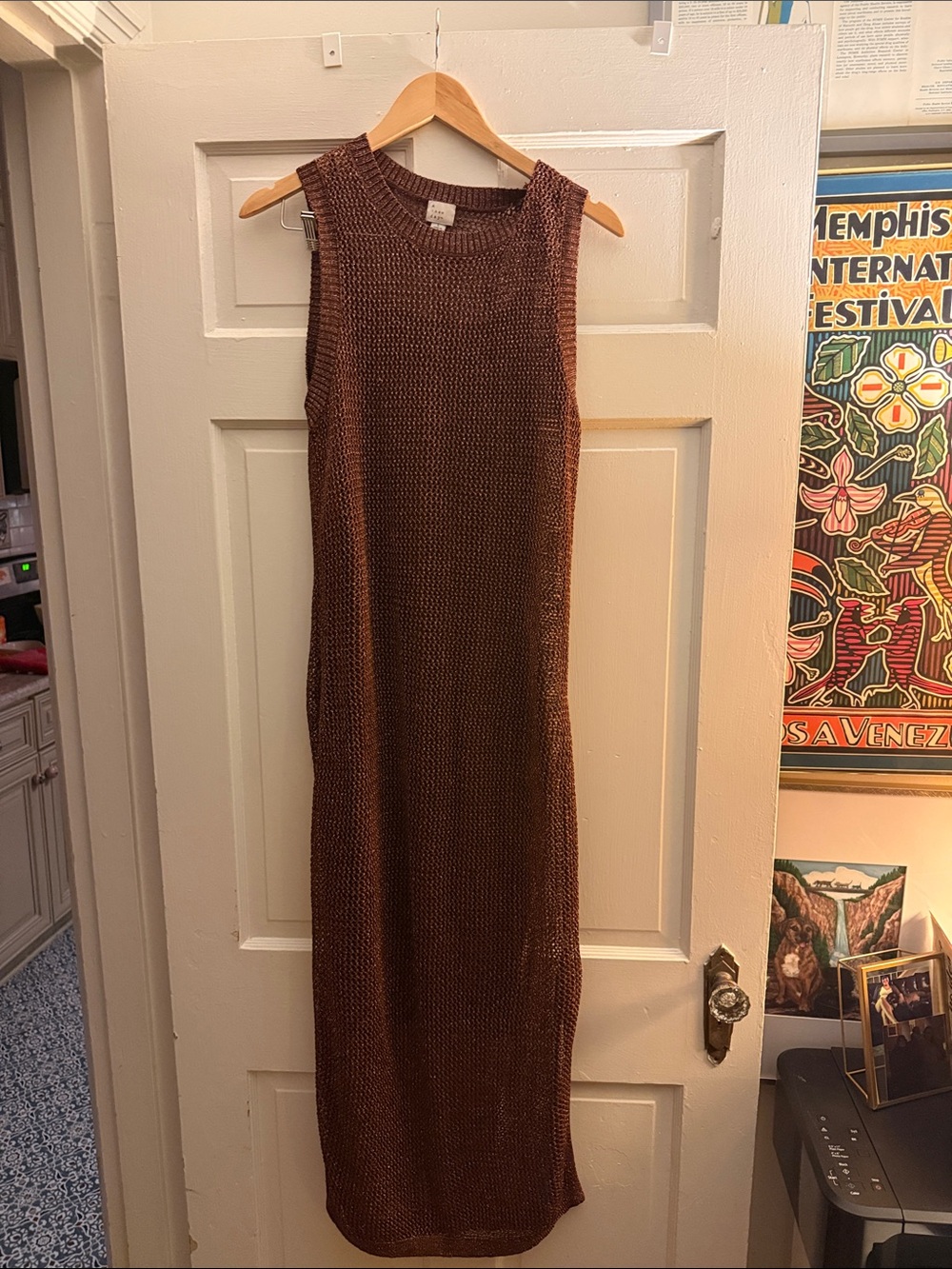 a new day Brown Sleeveless Knit Maxi Dress